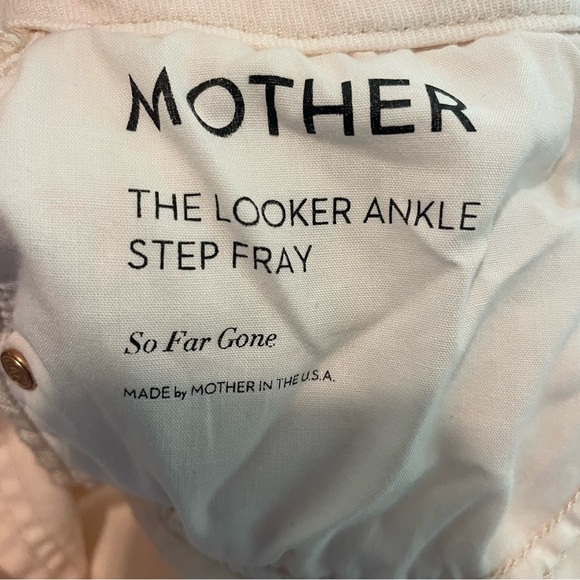 Mother The Looker Ankle Step Fray in So Far Gone (Pink) - Picture 7 of 9